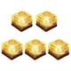 thumbnail image 1 of 5 Pcs Solar Glass Brick Light Ice Cubes Lights LED Landscape Light for Christmas Outdoor Path Road Yard (Warm White), 1 of 5