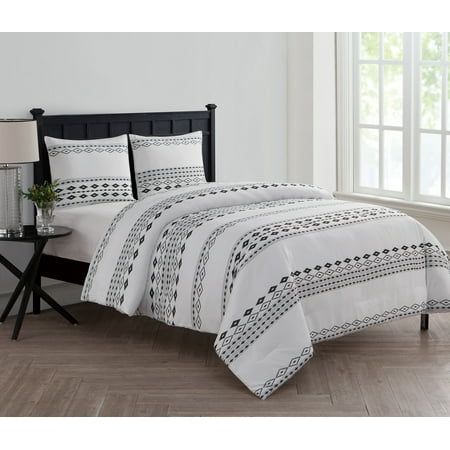 Vcny Home Black White Aztec Printed 2 3 Piece Bedding Comforter