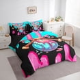 thumbnail image 2 of Erosebridal Ice Cream Baseball Bedding Comforter Set 7pcs for Boys Girls,Sport Theme Queen Bedding Sets for Kids Teens,Black Reversible,Microfiber Bedroom Decor, 2 of 6