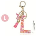 thumbnail image 2 of Fashion 26-letter Key Chain Pendant Butterflys Tassel Key Chain Elegant Fashion Multi-functional Use, 2 of 5