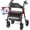 Ruby Red, variant on Walkers for Seniors, Z21 Rollator Walker with Seat Supports 350lb, 8" Big Wheels for Terrain, Arc Seat & 6" Ultra Backrest Foldable Walker, Dual Height Adjustment, Lightweight 2025