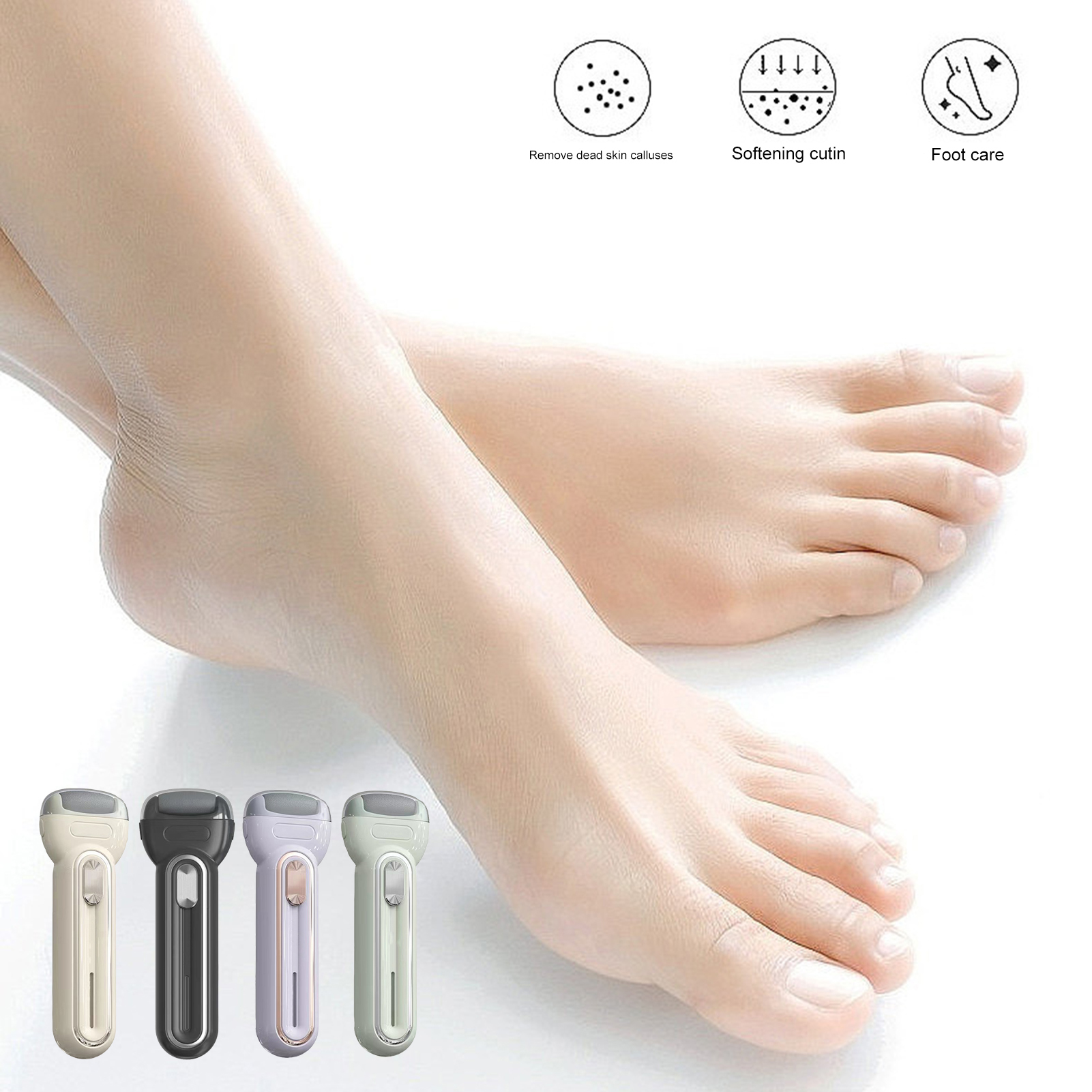 Happydeer 1 Set Electric Foot Grinder Effortlessly Remove Calluses Dead Skin Foot Grinder for Beautiful Smooth Feet