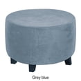 thumbnail image 1 of Baohd Housse d'Ottoman Ronde Protégée et d'Apparence Extensible Housse d'Ottoman Douce et Confortable Housse d'Ottoman Ronde Gris, 1 of 6