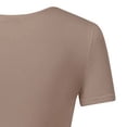 thumbnail image 3 of Gibobby Playeras Mujer Blusa de MujerCuello en V Manga CortaViajes（Caqui， M), 3 of 5