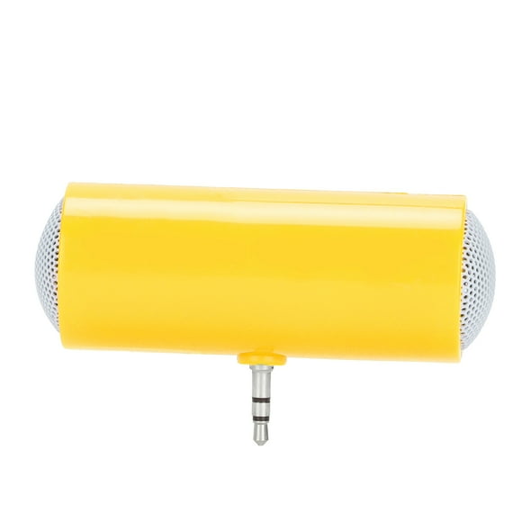 3.5 mm Jack Stereo Mini Speaker Portable Wireless Plug in Speaker for Mobile Phones and TabletsYellow