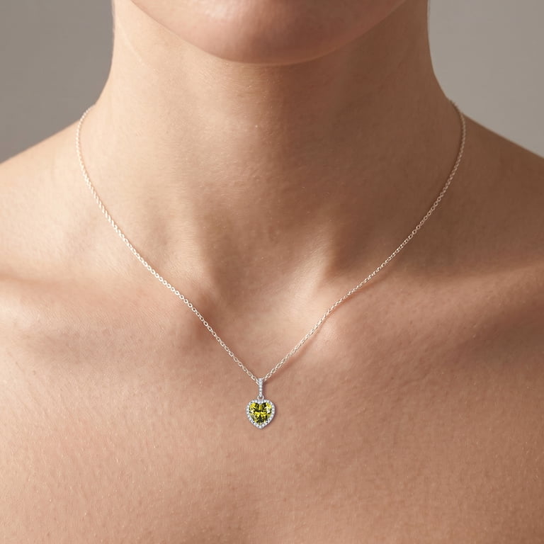 ChicSilver 925 Sterling Silver Heart Birthstone Necklace photo 3