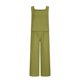 thumbnail image 4 of ICHUANYI Clearance Women's 2-piece Casual Suit Linen Shorts Sleeveless Vest Sleeveless Crewneck Top/Shirt Suit(Green, S) ICHUANYI WER2023080912717, 4 of 6