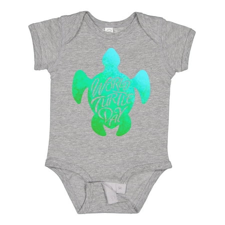 

Inktastic World Turtle Day with Sea Turtle in Green and Blue. Gift Baby Boy or Baby Girl Bodysuit