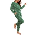 thumbnail image 2 of MINTREUS Womens Pajama Set Long Sleeve Sleepwear Nightwear Soft Pjs Lounge Sets With Pockets, 2 of 7
