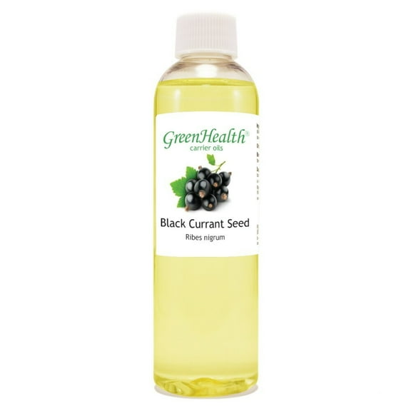 Black Currant Seed Carrier Oil - 4 fl oz - Clear Plastic Bottle w/ Cap - GreenHealth