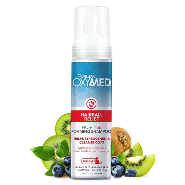 Champú y acondicionador TropicLean Oxymed Waterless para gatos 7.4 oz