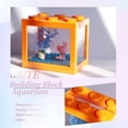 thumbnail image 6 of Betta Fish Tanks, Aquarium Tanks, Stackable Mini Fish Tank Aquarium Tank Kit, 3/5 Gallon Rectangular Fish Bowl with Aquarium Gravel Decoration, Cube Tank for Seaweed Balls Sea Monkeys, Orange, 6 of 6