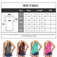 thumbnail image 3 of Camiseta Qarigey de mujer chaleco cuello halter blusa sin mangas hueca agua verde, 3 of 6