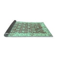 thumbnail image 2 of Ahgly Company Indoor Square Oriental Light Blue Modern Area Rugs, 5' Square, 2 of 4