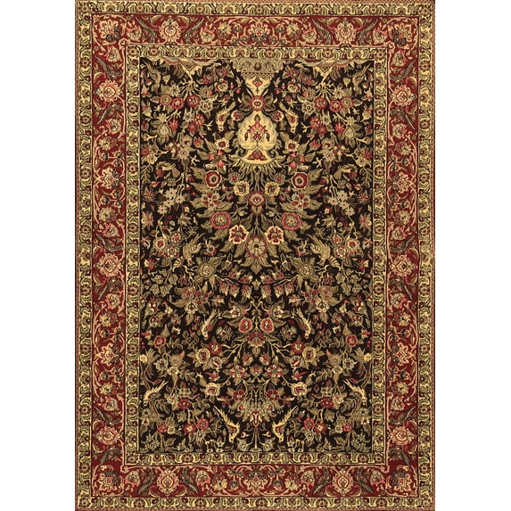 Ahgly Company Indoor Rectangle Persian Brown Traditional Area Rugs, 2' x 5'