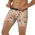 thumbnail image 3 of Xecao Thanksgiving with Food Print Boxer Briefs for Men's Stretch Moisture-Wicking Underwear, Mid-Rise Classics breathable fabric, 3 of 7