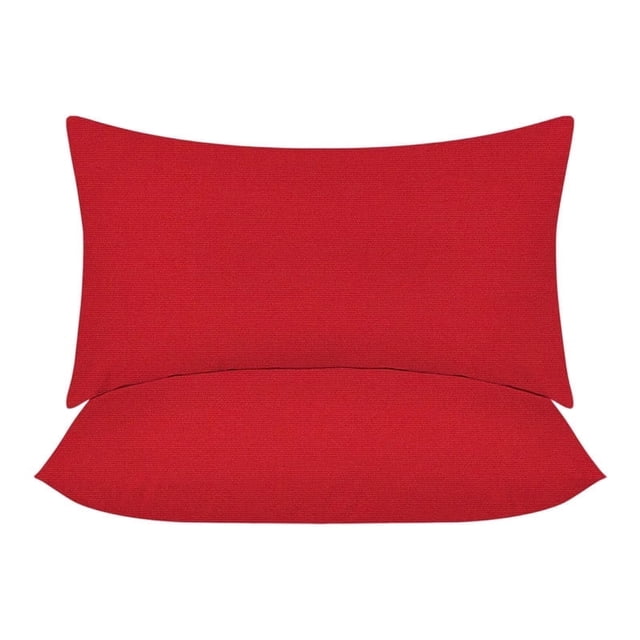 Covers&All Sunbrella Lumbar Pillows Set of 2, UV Fade resistant & Water Repellent Rectangle Lumbar Throw Pillows (Inserts with Covers) for Indoor Outdoor Use