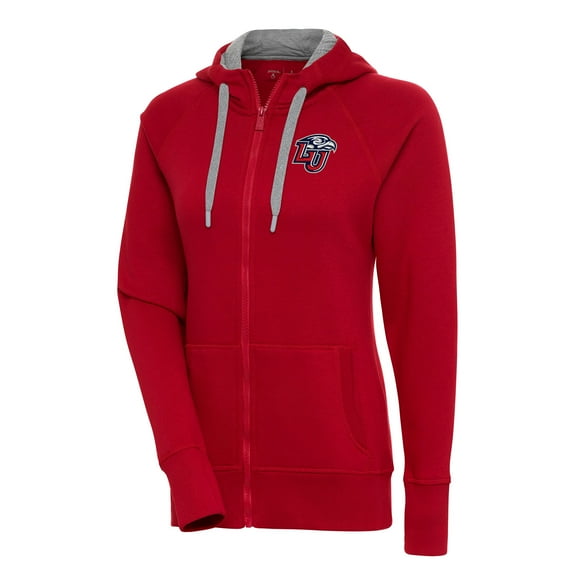 Women's Antigua Red Liberty Flames Victory Full-Zip Hoodie