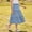Blue, variant on HBYJLZYG Girls' Tiered Midi Skirt, Elastic Waist A-Line with Ruffle Layers, Casual School and Everyday Wear, Solid Color Versatile Skirt for Kids Spring Fall Outfits