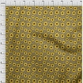 thumbnail image 4 of oneOone Rayon Light Brown Fabric Floral Sunflower Silhouette Craft Projects Decor Fabric Printed By The Yard 56 Inch Wide, 4 of 4