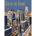 thumbnail image 3 of Paul, Frank R. 15x18 Black Modern Framed Museum Art Print Titled - Retrosci-fi: City of the Future, 3 of 5