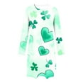 thumbnail image 5 of biudgviw St Patricks Day Sleep Shirts for Women Print Long Sleeve Nightgowns Casual Crewneck Short Pajama Dress Festival Outfits, 5 of 6
