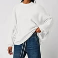 thumbnail image 2 of Yangnuo Fall Winter Casual Trendy Cozy Sweaters for Women Women's Long Sleeved Round Neck Knitted Sweater Pullover Sweater, 2 of 5