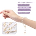 thumbnail image 4 of 20 Piezas Favores de Bautismo con Mini Rosarios Cruzados Pulsera de Cuentas AcríLicas Bautizo ComunióN Dedo Rosario Pulsera, 4 of 10
