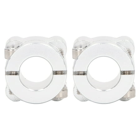 

2Pcs Clamp Collar Double Split 1/2in Round Hole Aluminium Alloy Set Kit for Shaft Clamping