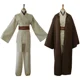 thumbnail image 2 of Disfraz de caballero Jedi estrella de cine, disfraz de Wan, túnica negra, uniforme de guerrero Obi, capa, fiesta de carnaval de Halloween para hombres, 2 of 5