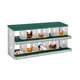 thumbnail image 1 of QinaQin Caja nido para gallinas de 6, 8 o 10 huecos, fabricada en acero galvanizado resistente al óxido, fácil recolección de huevos y limpieza, 1 of 7