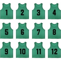YOUI-GIFTS RE-HUO 12 Pack Numbered（1-12） Scrimmage Vests/Sport Pinnies/Training Bibs for Basketball ,Soccer, Volleyball and Baseball