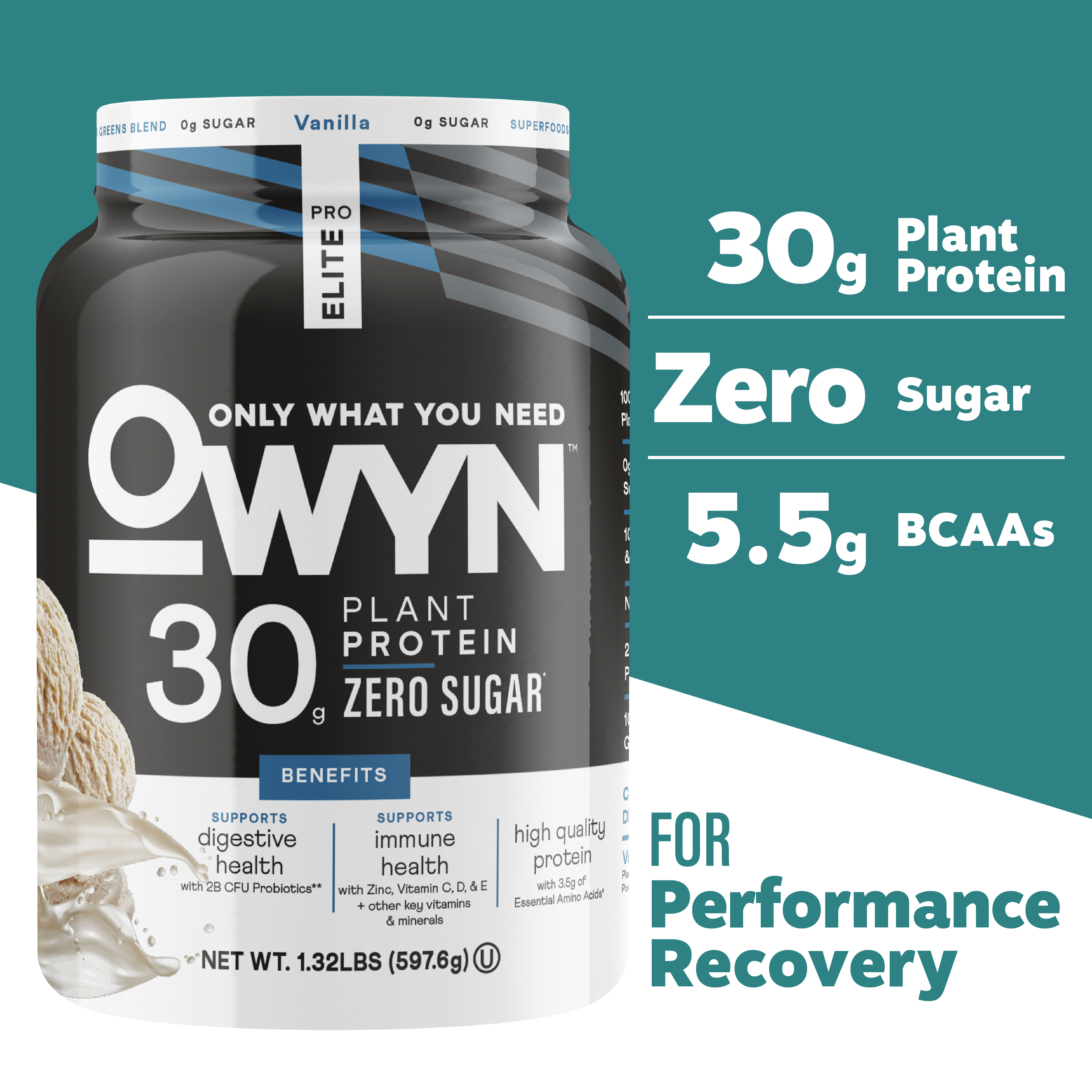 OWYN Pro Elite 30g High Protein Powder, Vanilla, Single