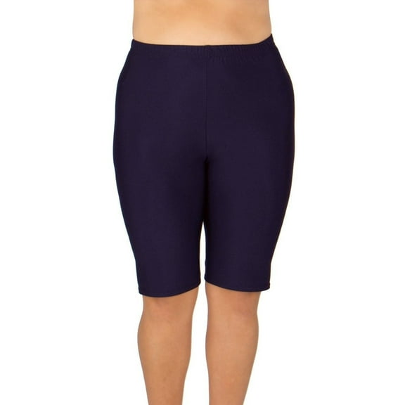 Women's Plus-Size Long Swim Shorts - Available in 2 COLORS - 2X (18W-20W) / Navy