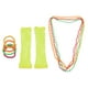 thumbnail image 1 of 9pcs / Set Womens 70s 80s Cosplay Party Collar Pulsera Guantes largos Set - Amarillo Sunnimix Disfraz de fiesta Rave de los años ochenta, 1 of 8