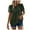 Green, variant on Towmus Womens Summer Tops Crewneck Short Sleeve Shirts Casual Chiffon Blouses Flowy Lace Hem Fashion Blouses