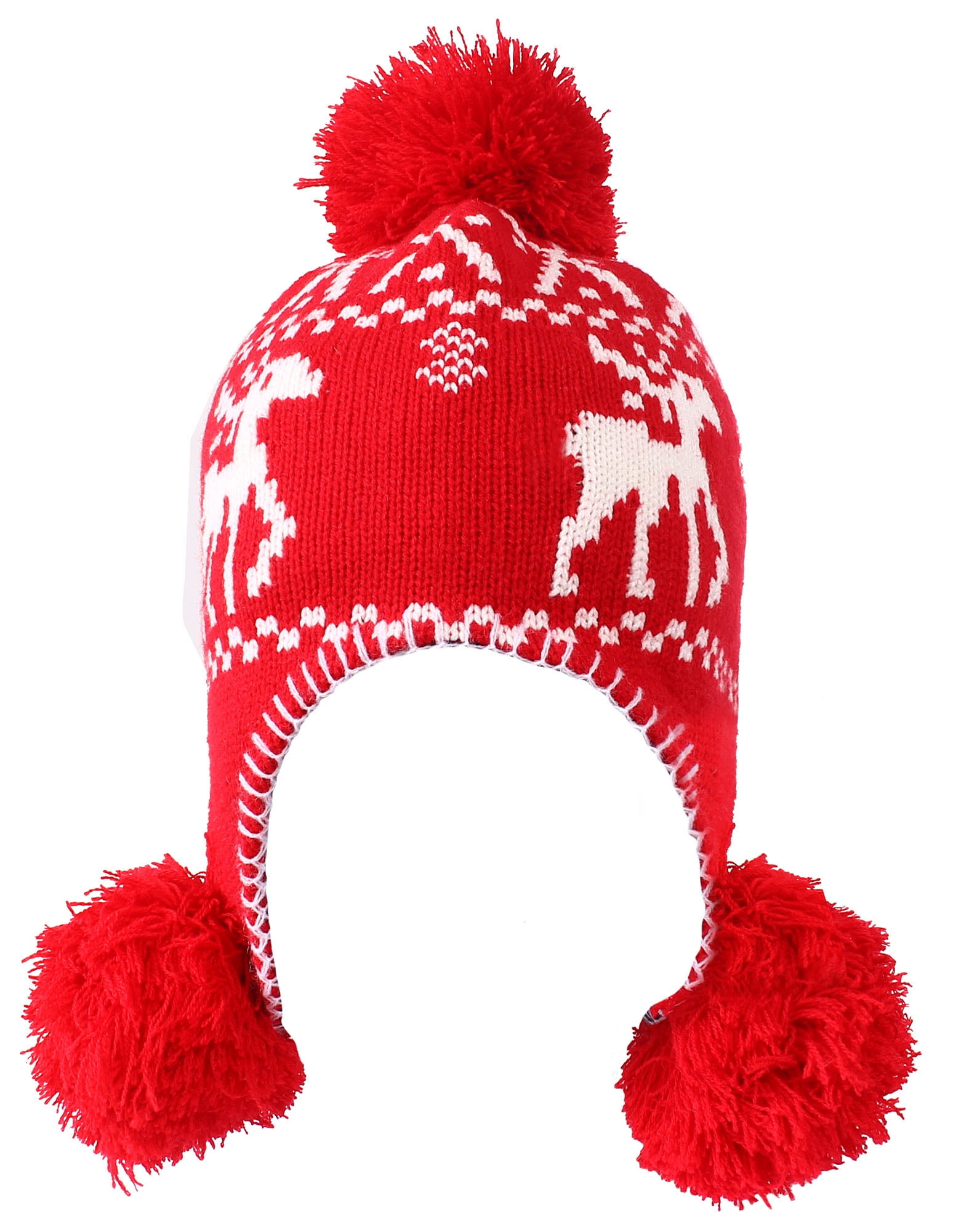 Simplicity Women's Knitted Snowflake Reindeer Winter Ski Hat Beanie
