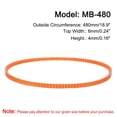 thumbnail image 2 of Uxcell 4 Paquetes de Correas de Máquina de Coser Naranjas MB-480 Correa de Transmisión V 18.9" de Circunferencia Exterior, 2 of 6