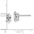 thumbnail image 2 of 14K White Gold 8X4mm Marquise Cubic Zirconia Earring (9 X 4) Made In United States xe104wcz, 2 of 5