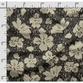 thumbnail image 2 of Soimoi Floral Print, Velvet Fabric, Decor Sewing Fabric by The Yard 54 Inch Wide,Decorative Fabric for Upholstery and Home Accents, Yellow, 2 of 5