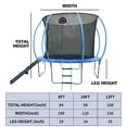 thumbnail image 4 of HooKung 10ft Trampoline with Enclosure - Recreational Trampolines with Ladder and Anti Rust Coating, Pumpkin-shaped Trampoline with Slide and Basket Board, ASTM Approval Outdoor Trampoline for Kids, 4 of 7