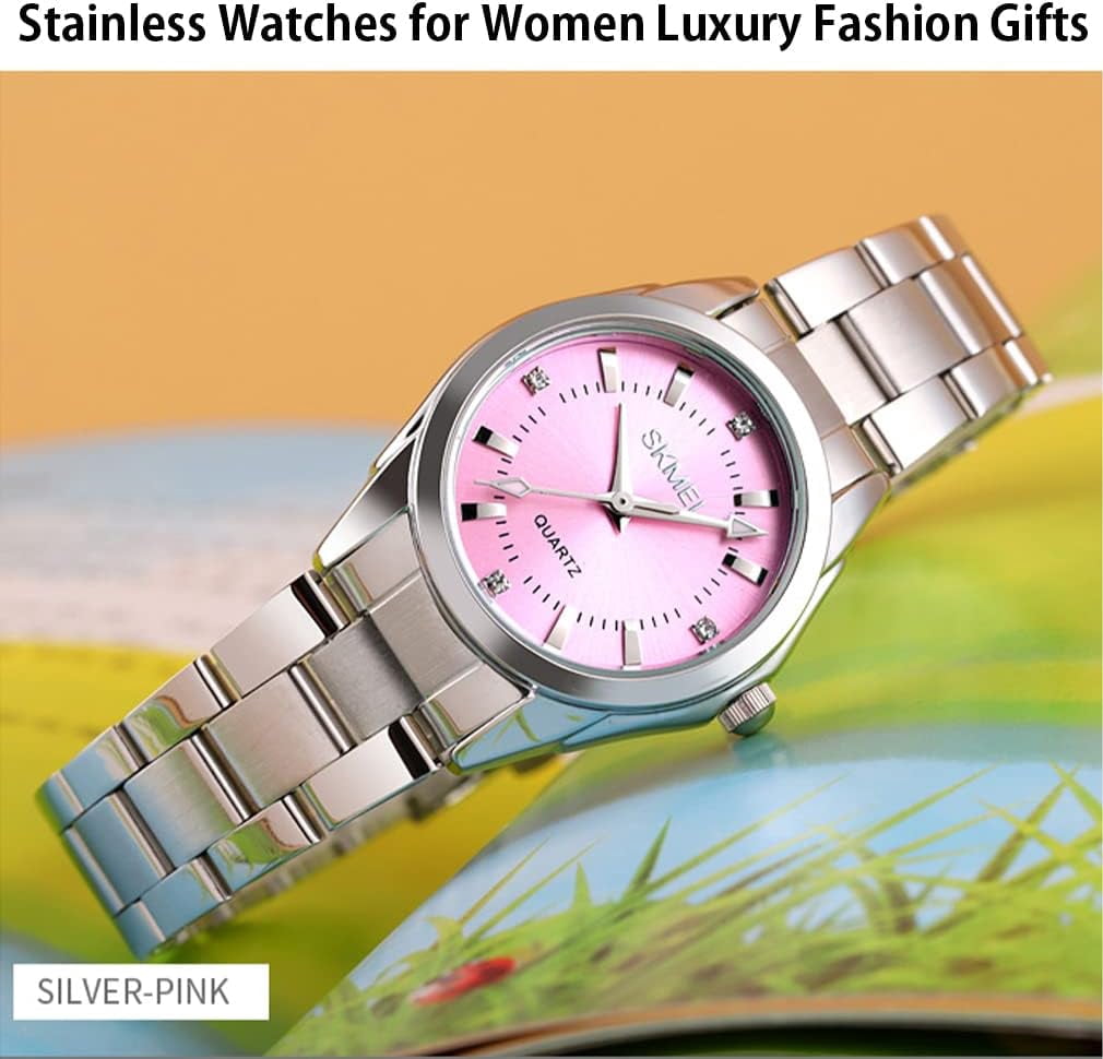 Watches for Women Ladies Female Fashion Waterproof Dress Business Stainless Luxury Classic Analog Quartz Simple Wife Gifts Wrist Watch