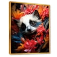 thumbnail image 2 of Designart "Floral Whimsy Pink and White Meerkat" Animals Framed Wall Art - Modern Pink Meercat Entryway Framed Wall Art Print, 2 of 6