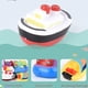 thumbnail image 5 of Juego de 6 juguetes de baño con forma de barco de dibujos animados, juguetes con chorros de agua para bebés y niños, juguetes para la hora del baño, 5 of 9