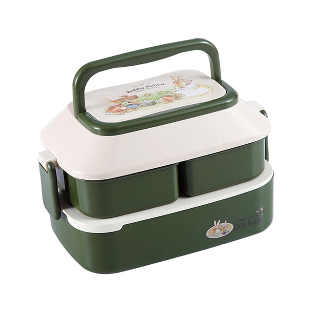 DOLITY Children Lunch Box Lightweight Food Containers for Fishing Dining Out Office Green
