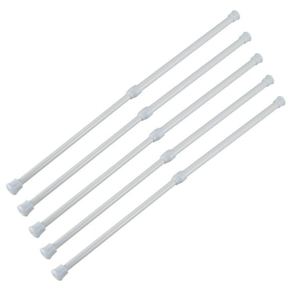 5X Telescopic Shower Rod Shower Curtain Rod Telescopic Rod Rod Shower White 30-50 cm