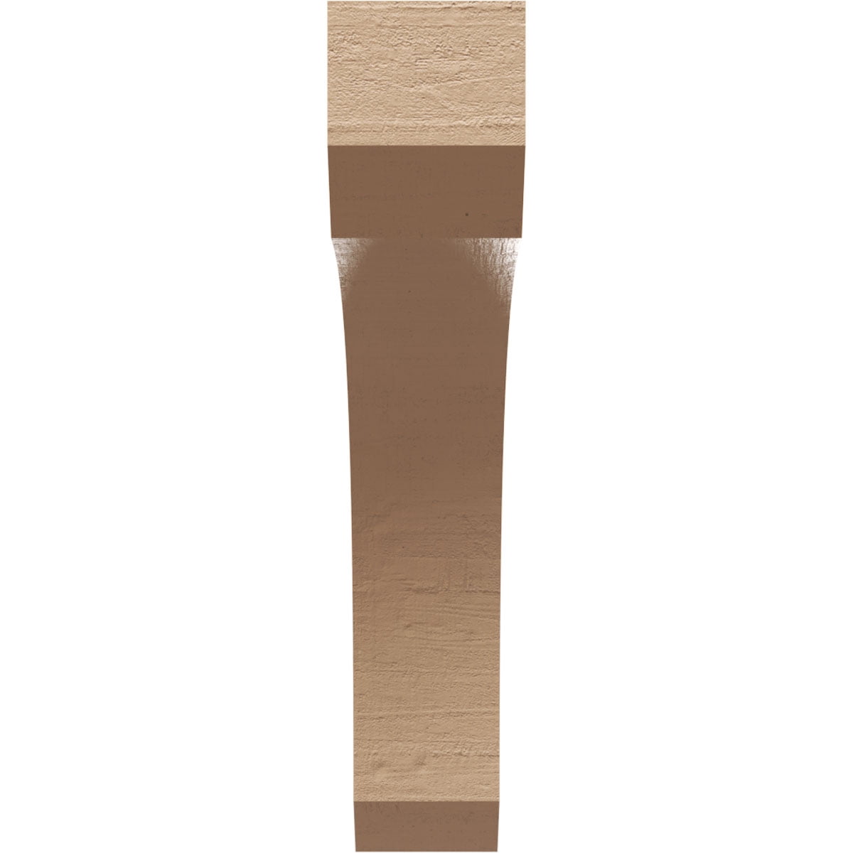 2"W x 10"D x 10"H Thin Legacy Rough Cedar Woodgrain TimberThane Corbel, Primed Tan