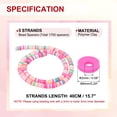 thumbnail image 2 of Uxcell Polymer Clay Beads Spacers, Round Flat Handmade Bead Spacer for Craft Home Decor Chain Bracelets Jewelry Making Green/Pink/Yellow/White, 2 of 6