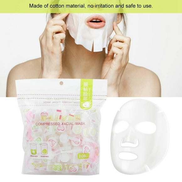 Cergrey Compressed Face Mask, Compressed Sheets Mask,100pcs Cotton Fabric Compressed Facial Face Mask Paper DIY Skin Care Mask DIY Facial Mask