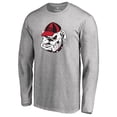 thumbnail image 2 of Men's Ash Georgia Bulldogs Primary Logo Long Sleeve T-Shirt, 2 of 3